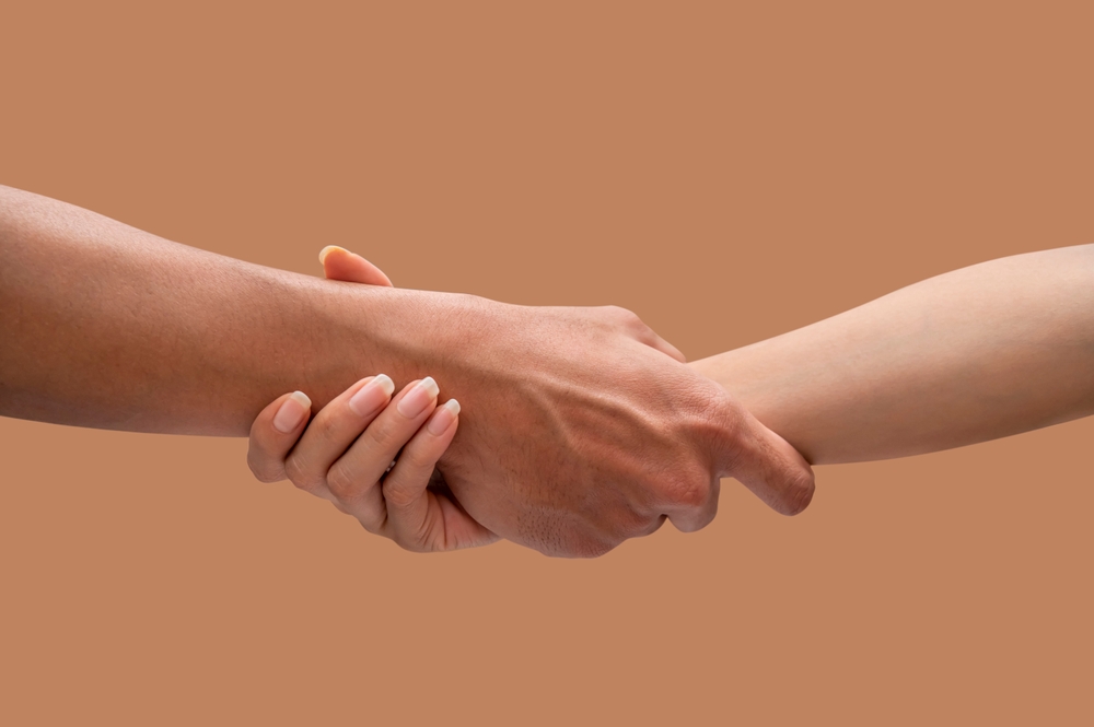 man-woman-hand-support