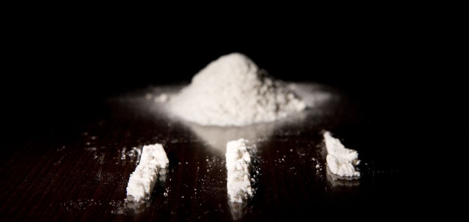 cocaine powder on table