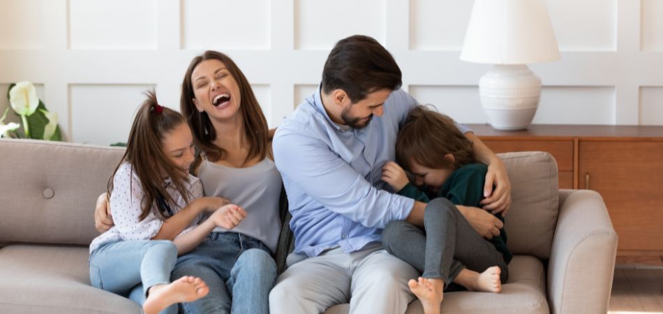 happy family after therapy session