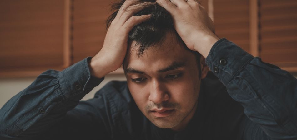 man suffring from addiction