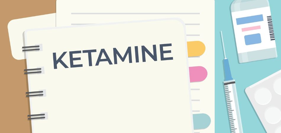 ketamine word written in paper
