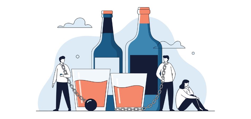 people locking up with alcohol