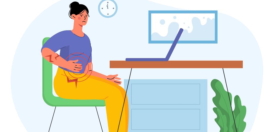woman suffering digestive problem