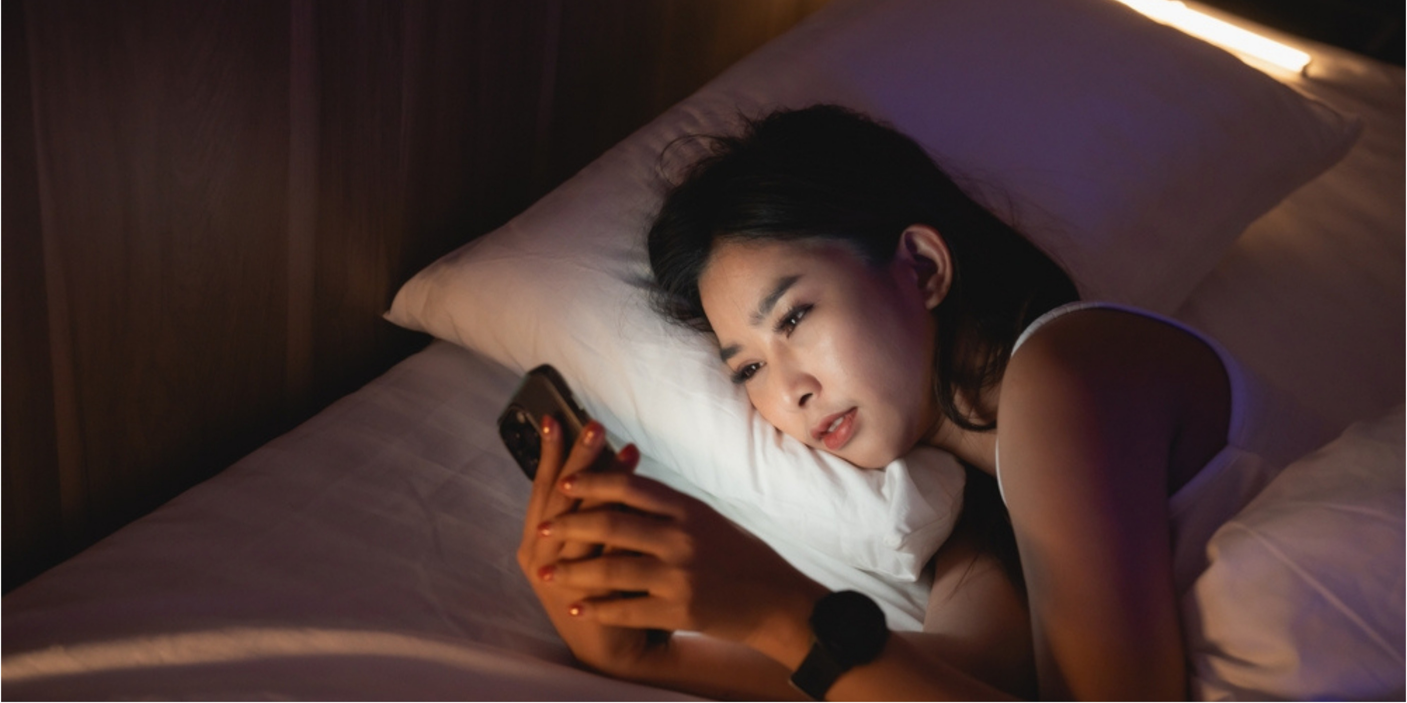 Insomnia addicted woman