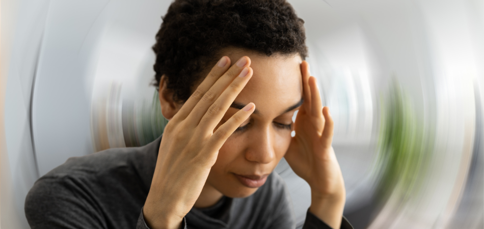 Cannabis addiction woman can not focus