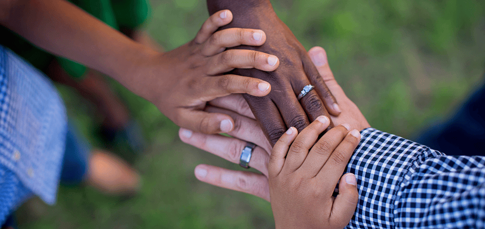 Food addiction holding loved ones hand