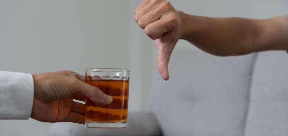 Man says no to alcohol drinking