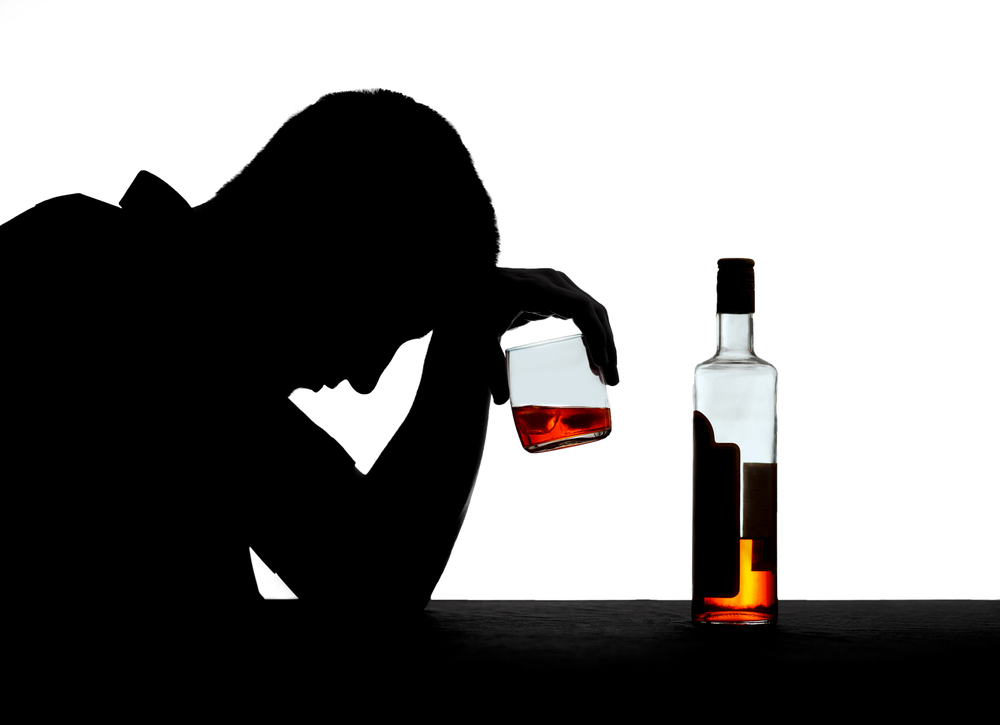 Man with alcohol in hand graphical image