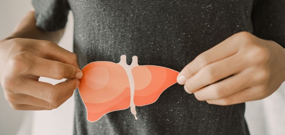 man holding a liver image