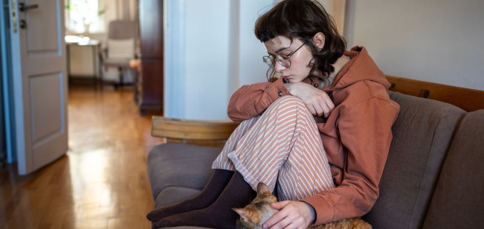 young girl suffring anhedonia