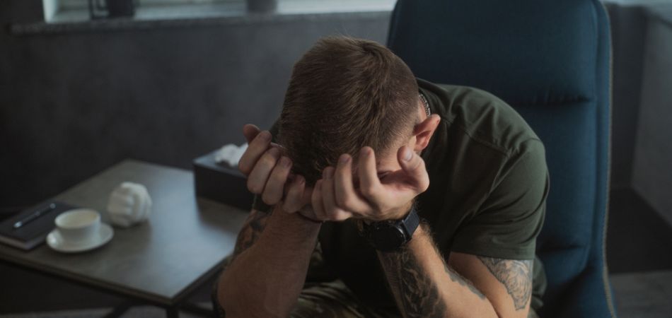 man suffring from addiction