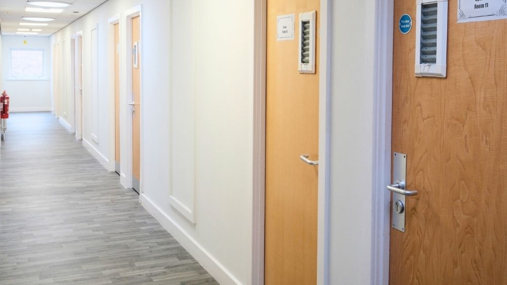 Corridor at Oasis Bradford addiction treatment centre