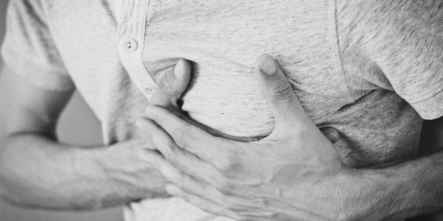 Man suffring Addiction Heart Issues