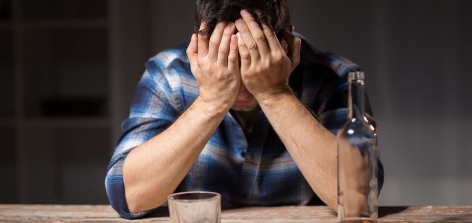 man suffring form depression