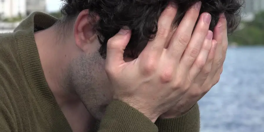 Man experiencing anxiety as a result of his codeine addiction