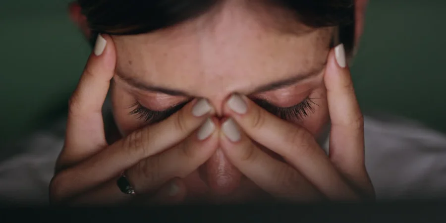 Woman feeling overwhelmed