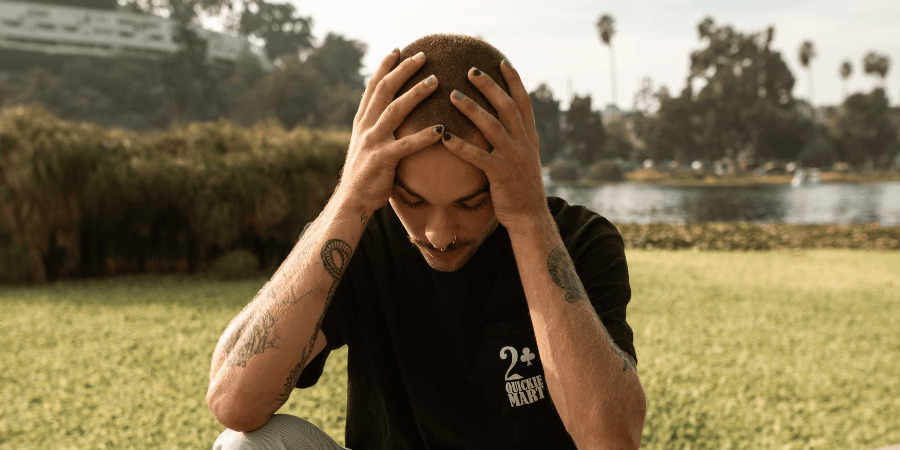 Mephedrone Addiction Man Having Panic Attack