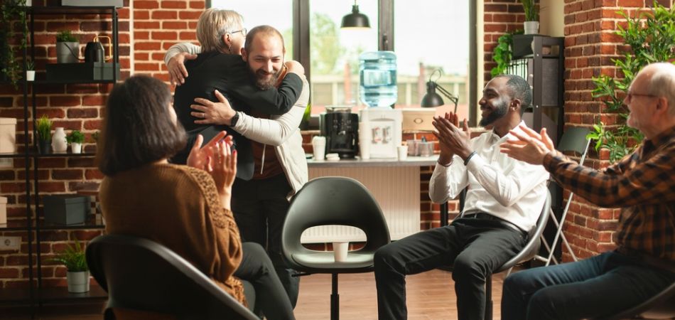 GA rehab meeting for addiction