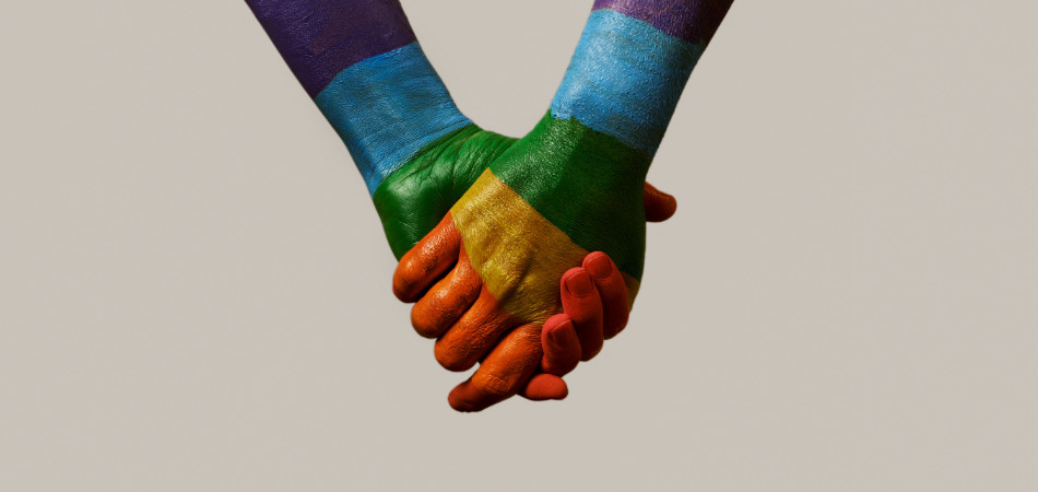 rehab for lgbtq pride flag hands