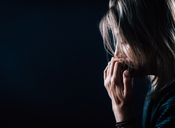 Woman struggling with anxiety