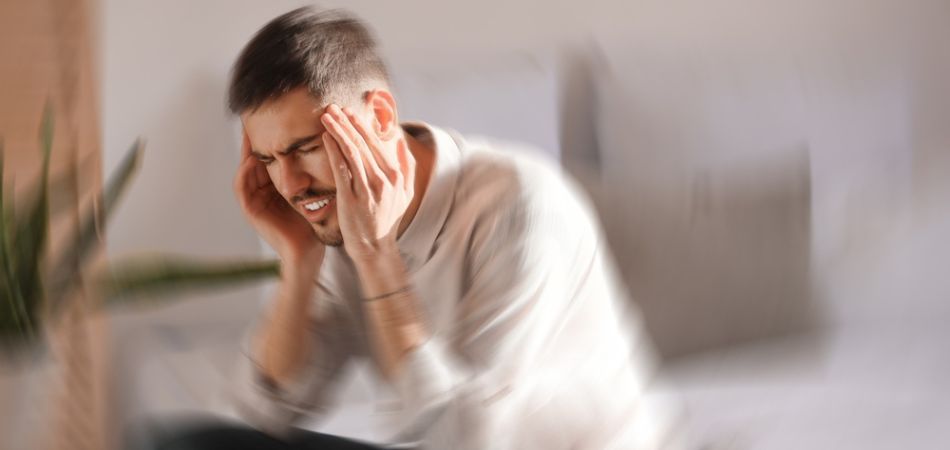 young man suffring mental problem