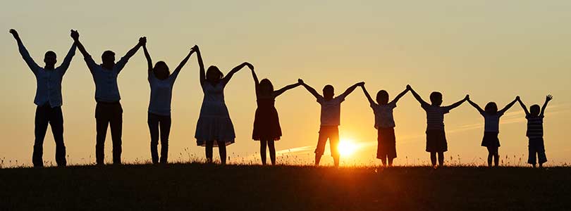 a photo of people holding hands together against addiction