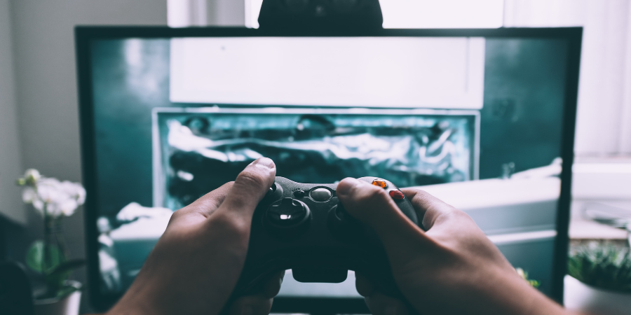 gaming-addiction-controller-and-tv