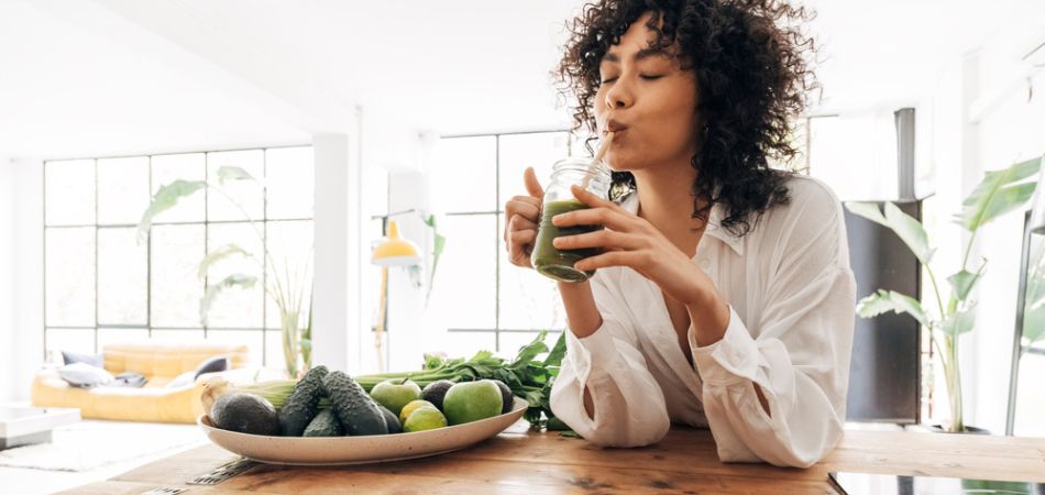 woman eat healthy fruit