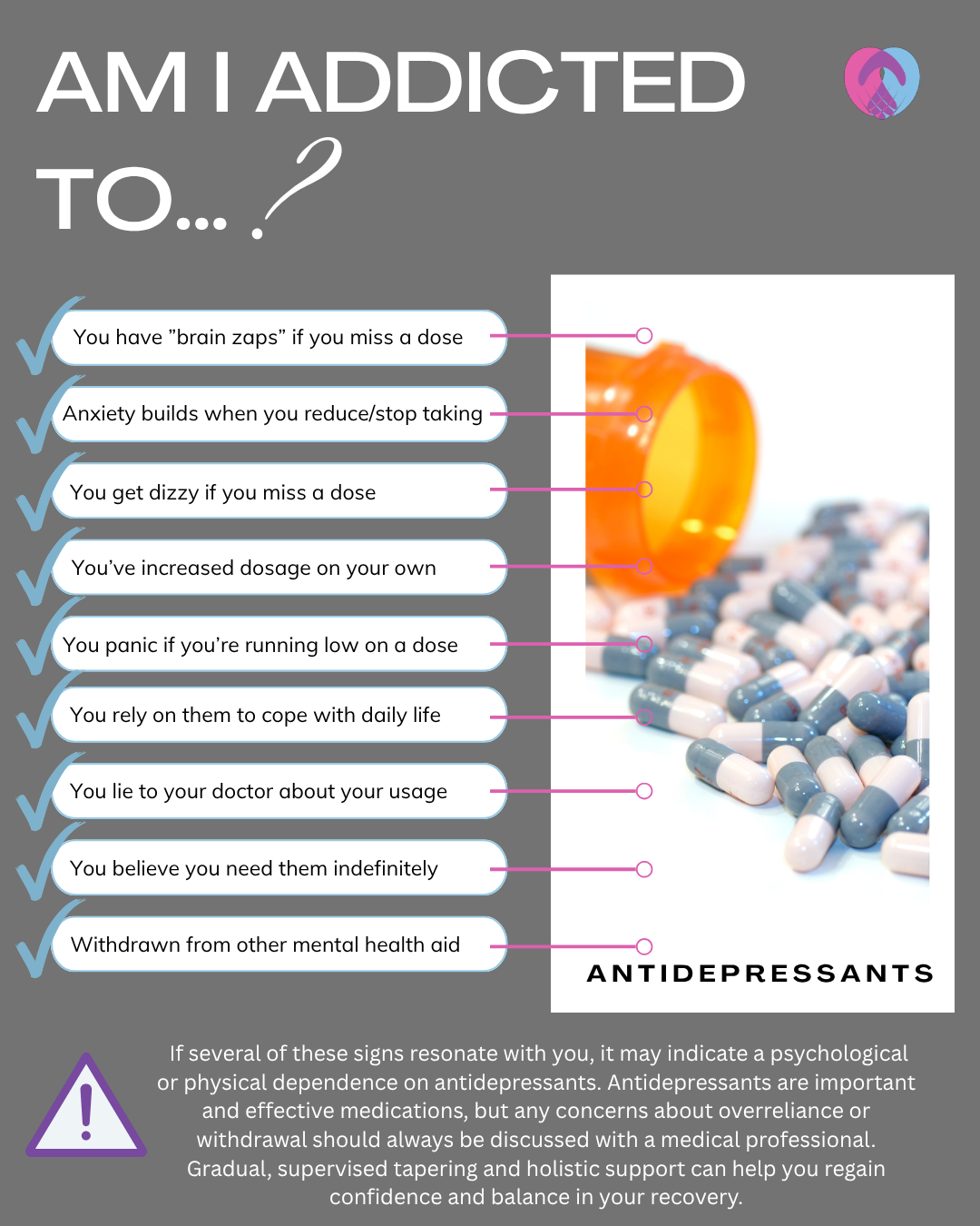 Antidepressant addiction symptoms