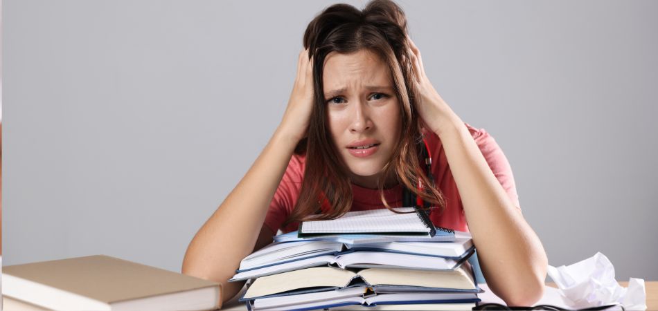 student in stress because of student