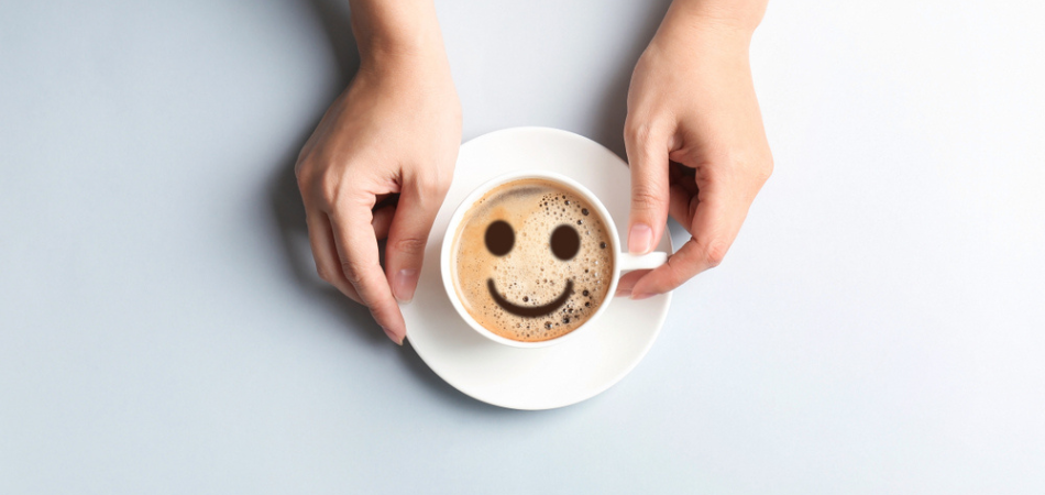 Smiling coffee image